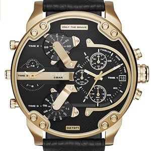New - Men's Gold Stainless Steel Chronograph Quartz Watch